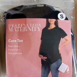Destination Maternity S Black Core T Shirt Top